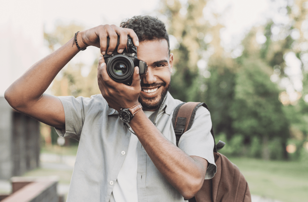 Photographer taking a photo