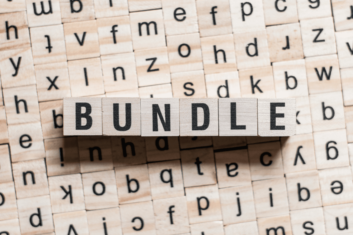 word blocks that spell out the word "bundle"